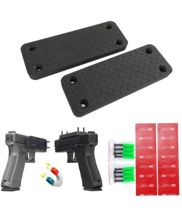 PEKET SDM Strong Gun Magnet 2 Pack Holds Up to 48lbs Rubber Coated Concealed Magnetic Gun Mount Firearm Accessories. Install in Your Home Vehicle Truck Wall Vault Bedside Doorway Desk Table
