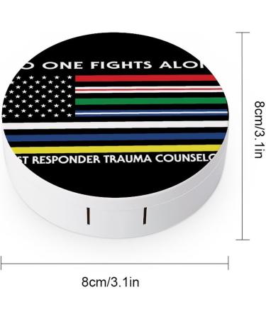 US Flag First Responder Contact Lens Case | Portable Travel Box with Mirror - Ideal for Eyewear on the Go - Buy Online on GoSupps.com