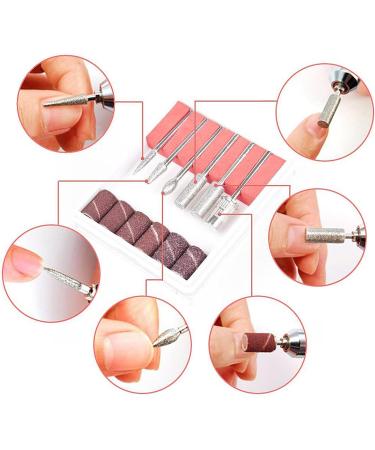 Nicoone Nail Drill Machine Portable Electric Nail Files Kit with 6 Grinding Pin Nail Drill Kit Manicure Pedicure Polishing Shape Tools for Home and Salon Use Grey - Buy Online on GoSupps.com