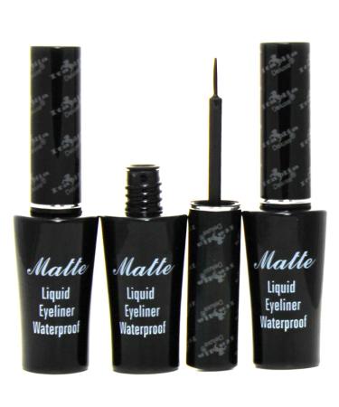Italia Deluxe Matte Liquid Eyeliner Waterproof (3pcs) 3 Count (Pack of 1)