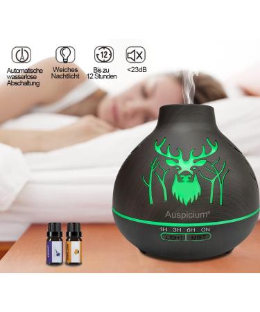 500ml Dark Brown Essential Oil Diffuser 15 Color LED 3 Timer Modes & Auto Shutoff | Aromatherapy Humidifier - Buy Online on GoSupps.com