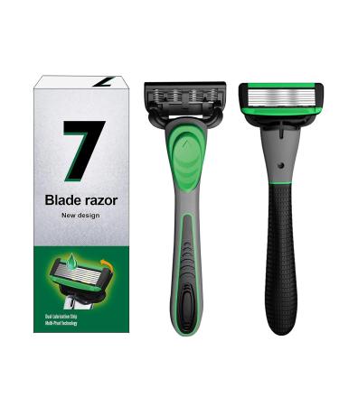Premium Shaving Set with 7 Interchangeable Heads | Non-Slip Grip | Suitable for All Skin Types - International Shipping Available - Buy Online on GoSupps.com