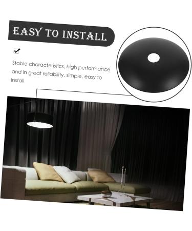 Artibetter 6pcs Chandelier Base Tray Lampara De Escritorio Led Vintage Lamp Metal Lamp Cover Desk Lamp Gasket Black 5X5X2CM - Buy Online on GoSupps.com