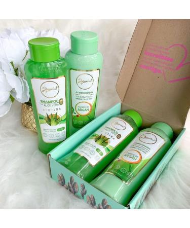 shampoo de Aloe Vera y Acondicionador Argan anyeluz (2 pack) Shampoo anyeluz Fortalece y da vitalidad a tu cabello con el champ de Aloe Vera de Anyeluz - Buy Online on GoSupps.com