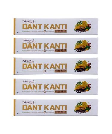 PATANJALI Dant Kanti Advanced Dental Cream 100g / 3.38 fl oz - (Pack of 5)