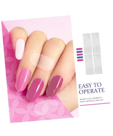 Housoutil 5 Sheets Nail Stickers Nail Care Tool Clear Nail French Manicure Nail Wraps Clear Gel Nail Strips Gel Strips Nail File Gel Wraps Nursing Kit Double Row Double Sided Tape - Buy Online on GoSupps.com