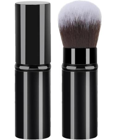Retractable Makeup Brush | Telescopic Small Cosmetics Brushes - Soft Face Makeup Brushes Beginner Friendly Powder Brush for Foundation Black - Buy Online on GoSupps.com