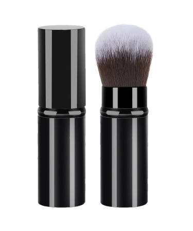 Anulely Retractable Makeup Brush - Multipurpose Telescopic Cosmetics Brushes | Portable Powder Brushes Soft Face Makeup Brush for Sunscreen Bronzing Powder Black