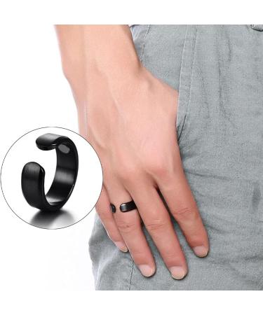 Beautybigbang Magnetic Field Therapy Ring - Adjustable Women's Magnetic Jewelry with 2 Strong Magnets - Stylish Black Design - Buy Online on GoSupps.com