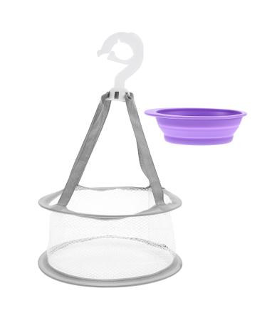 1 Set Makeup Brush Cleaning Mat Hanging Drying Net Foldable Silicone Makeup Brush Cleaner Brush Cleaning Pad Cleaning Bowl for Powder Puffs Makeup Sponge