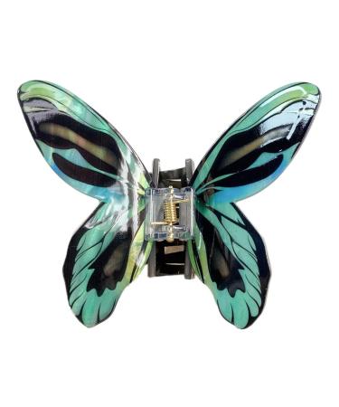 Women's Butterfly Hair Clips Acrylic Butterfly Hair Clips Hair Clip Non-Slip Hair Pin Hair Accessories Hair Jaw Clip Headpiece for Women and Girls for Daily Wear Blue Green