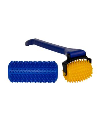 Hedgehog ball back roller knobbed roller long handle set of 2 massage rollers