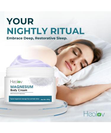 Magnesium Lotion Pure Soothing Magnesium Cream for Relaxation Better Sleep Muscle Health Leg & Joint Care Topical Magnesium Lavender Butter for Sleep Aid Non-Greasy Safe Easy to Use - Buy Online on GoSupps.com