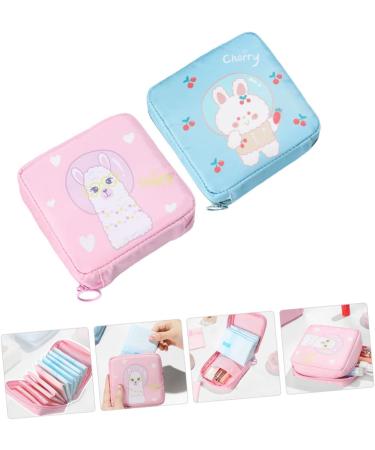 Healeeved 8 Stk Aunt's Towel-Keeping Bag for Teen Girls | Period Pockets Small Tie Pocket 600D Oxford Fabric 4 Colors - 12.5x12.5cm - Buy Online on GoSupps.com