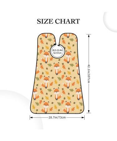 Cute Fox Beard Bib - Non Stick Grooming Cloth for Shaving & Trimming | Cartoon Leaves Design | Perfect Gifts for Men - International Shipping Available - Buy Online on GoSupps.com
