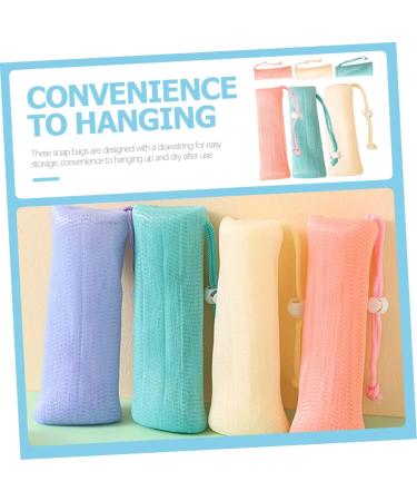 Baluue 6pcs Soap Bag Foaming Net Bath Foaming Nets Bar Soap Scrubber Pouch Soap Savers Pouch Soap Pouch or - Buy Online on GoSupps.com