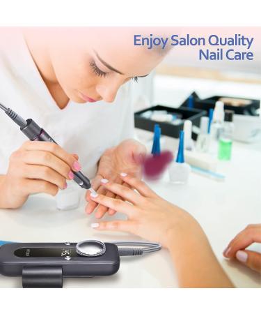 Portable Rechargeable Electric Nail Drill 45000RPM Manicure Pedicure Tool Set with 11 Bits - Keebly-01 - Buy Online on GoSupps.com