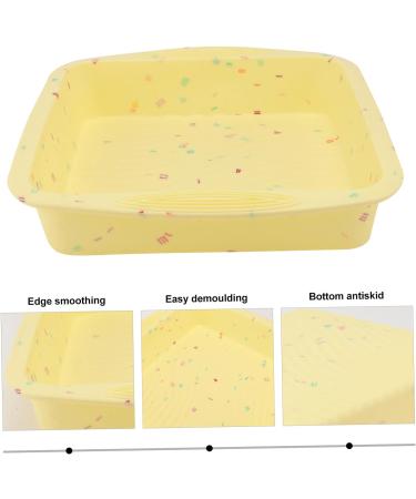 MAGICLULU 2 Pcs Cake Mold Cake Baking Rubber Baking Broiler Pan for Oven Silicone Gummy Molds Cake Pan Silicone Bakeware Quick Fondant Molds Cupcake Square Cake Toast Silica Gel Liner 26.5x24.5cmx2pcs Yellowx2pcs - Buy Online on GoSupps.com