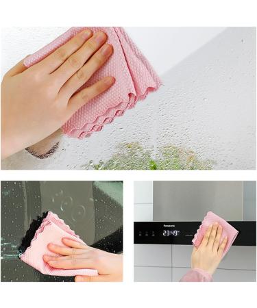 10 Pieces Household Cleaning Cloths Kitchen Dish Towels Fish Scale Wipes Pepsi Cloths Blue_30*40cm - Buy Online on GoSupps.com
