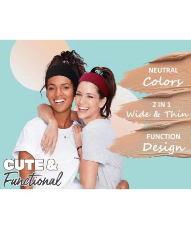 Shop Women s Elastic Wide Headbands - Perfect for Yoga & Workout | Headbands Color-B - Buy Online on GoSupps.com