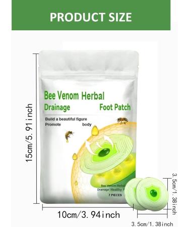 Asheyya 14 Pieces Bee Venom Lymphatic Drainage Patches Bee Venom Patch - Buy Online on GoSupps.com