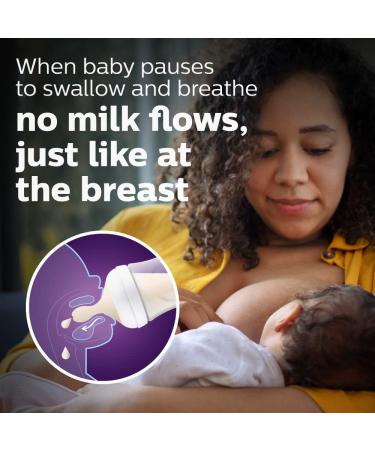 Philips Avent Natural Baby Bottle With Natural Response Nipple Clear 4oz 3 pack SCY900/03 - Buy Online on GoSupps.com