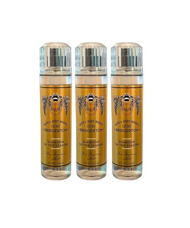 Bath & Body Works BRIDGERTON DIAMOND OF THE SEASON Fine Fragrance Mist Gift Set with a Red Bow for Holiday 8 fl oz - Pack of 3 - Buy Online on GoSupps.com