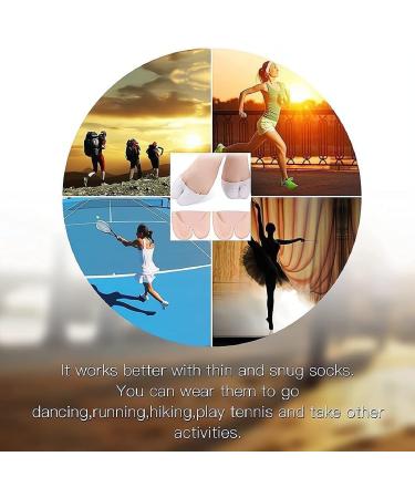 Buy Silicone Pointe Toe Pads & Forefoot Cushions | Soft Toe Protectors for Men & Women - 2 Pairs (White) - International Shipping Available - Buy Online on GoSupps.com
