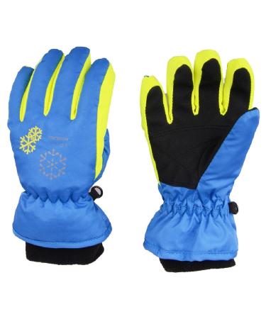 JEELAD Kids Snow Gloves Winter Ski Gloves Children Snowboard Gloves for Boys Girls Winter Snow Gloves Blue XS (3-5 years old)