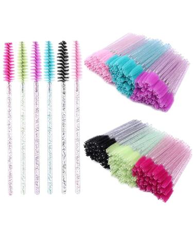 Heated electric eyelash curler Eyelash Wands Disposable Mascara Wands Crystal Eye Brush Mascara Wand Thick Spoolie Eyelash Brush Spoolies for Lashes Extension Eyebrow Makeup
