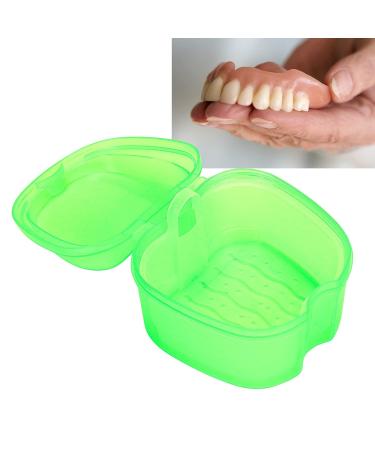 High-Quality Green Denture Bathing Case | Durable ABS Holder for Travel Office & Camping - Buy Online on GoSupps.com