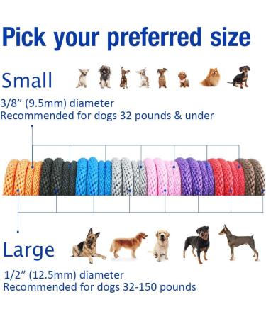 Lynxking Dog Leash - Fleece Tow Lines for Small Medium & Large Dogs | 1.3cm x 150cm - Red - Buy Online on GoSupps.com