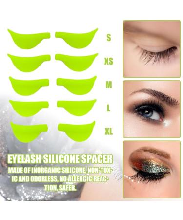 Keboyoe 30 Pieces Silicone Lash Lift Shields Tool Silicone Lash Lift Curlers Pads Lift Pads for Eyelash Perm Reusable Soft Lash Lifting Rods with XS/S/M//L/XL for Eyelash Perming Makeup Tool(Green) - Buy Online on GoSupps.com