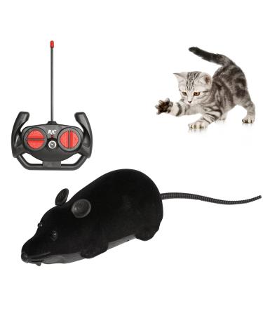 Nicwhite remote control mouse cat toys interactive movable cat toys wireless electronic remote -controlled rat mice pet toys for hunting and movement (black) - Buy Online on GoSupps.com