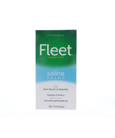 Fleet Laxative Saline Enema with Gentle Glide Tip 2 Bottles x 4.5 fl oz (Pack of 3)