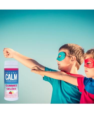 Natural Calm Magnesium Gummies (Raspberry Lemon Flavour) 120 Count - Chewable - Fast Absorbing - Relaxing - Vegan Gluten-free Ages 4 and up - Buy Online on GoSupps.com