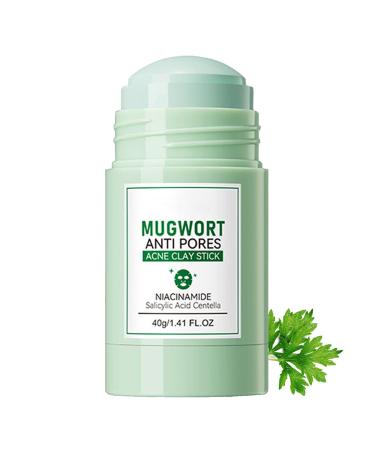 Mugwort Clay Mask Stick Mugwort Anti Pores & Acne Clay Mask Deep Cleansing Pore Mask for Reduec Excess Oil Balance Skin Water and Oil Calm Skin Mugwort Clay Mask Moisturize Nourish Skin