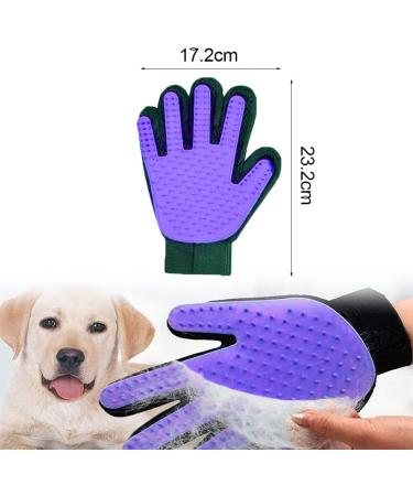 Cat Gloves & Brushes for Feline Care | Silicone Washing Glove for Cats & Dogs - Purple & Violet - Buy Online on GoSupps.com