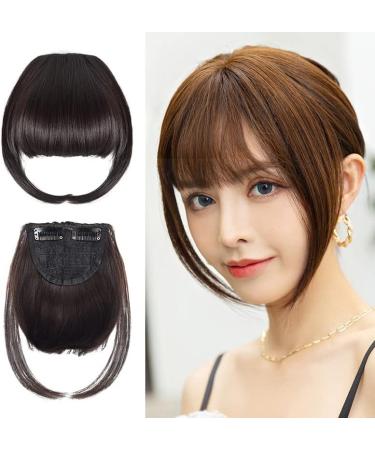Bangs Hair Clip Synthetic Heat Resista Fake Bangs French Bangs Hair Piece Clip in Thick Natural Full Bangs Straight Fringe with Temples for Women Girls Bangs Clip in Hair (Color : 123-13 Size : 15c 15cm 123-13 - Buy Online on GoSupps.com