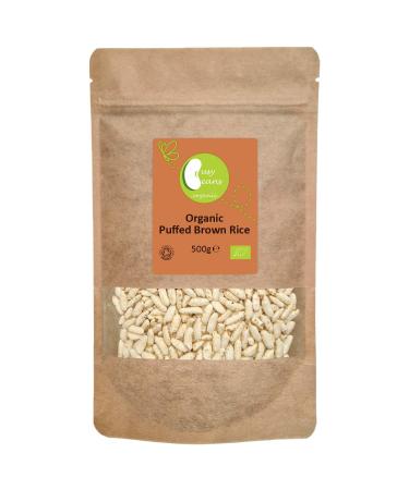 Organic Puffed Brown Rice | Certified Organic | by Busy Beans Organic (500g)
