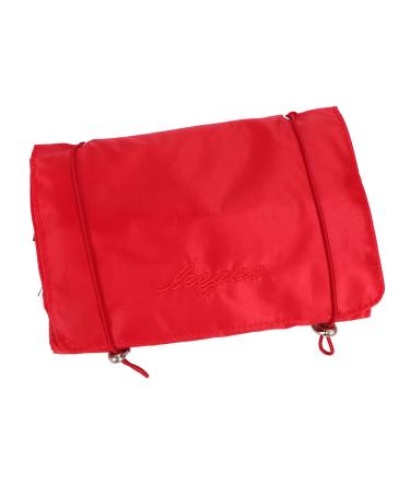 Verdant Touch 4 in 1 Detachable Hanging Makeup Organizer - Multifunctional and Portable - Hanging Makeup Organizer for Shower, Red