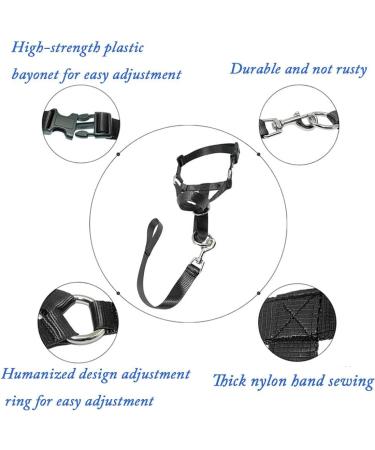 Voarge Dog Muzzle Head Halter Collar for Large Dogs (XXL) | Adjustable & Safety Strap for Easy Control | Small, Medium & Large Breeds - Buy Online on GoSupps.com