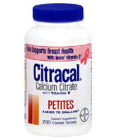 Citracal Calcium Supplement +D3 Petites 200 Coated Caplets