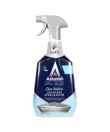 Astonish Specialist Stainless Steel and Shine Spray for Polished Surfaces Clear Waters 750ml