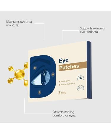 Eye Patches 3 Pairs of Cooling Pads Care Gel Eye Masks Ideal Gift Women Travel Home Christmas Night Sleep Skin Care - Buy Online on GoSupps.com