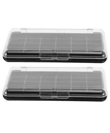 FOMIYES Palette Vide pour Fards Paupi res 24 Couleurs Bo te de Maquillage Noire avec Couvercle Transparent 2 Pi ces Organisateur Cosm tique Portable pour Maquillage DIY et Voyage