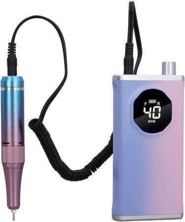 Professional 40000RPM Rechargeable Nail Drill Kit Portable Multi Functional with High Efficiency Quick Polish for Polishing (Gradient Pink) - Buy Online on GoSupps.com