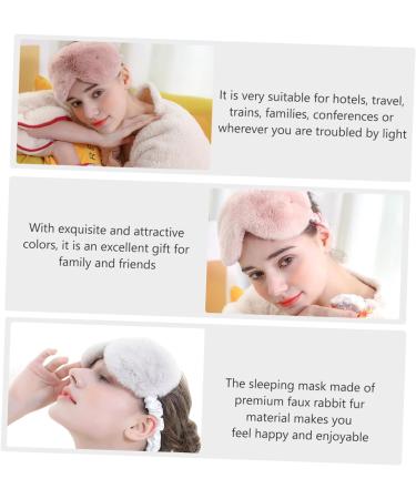 Hemoton 6pcs Rabbit Fur Blackout Sleeping Faux Rabbit Fur Eye Masks - Travel & Bedtime Essential - Buy Online on GoSupps.com
