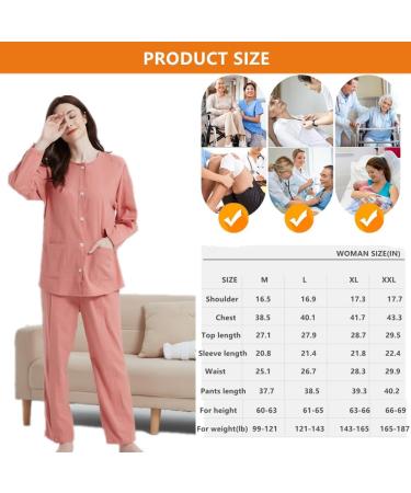 Shop WEEOATAR Patient Clothes - Comfortable Post-Op & Bedridden Clothing for Seniors | Zippered Pajamas & Disability Wear in Red XL - Buy Online on GoSupps.com