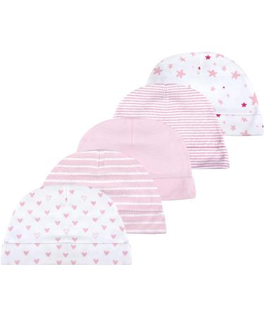 Newborn Baby Hats Caps | 100% Cotton | Pink | Boys Girls 0-6 Months - Buy Online on GoSupps.com
